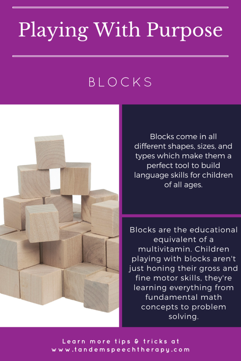 Playing With Purpose Blocks • Tandem Speech Therapy, Austin, TX